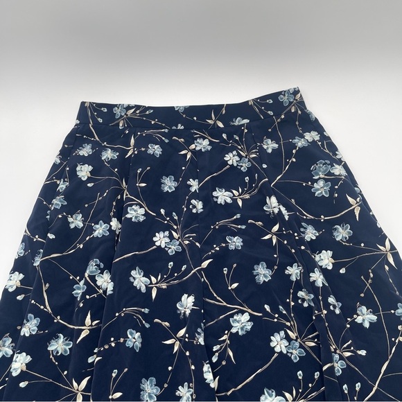 Koret Vintage Midi Skirt Womens Size 14 Blue Floral Pockets Boho Hippie - Picture 4 of 14